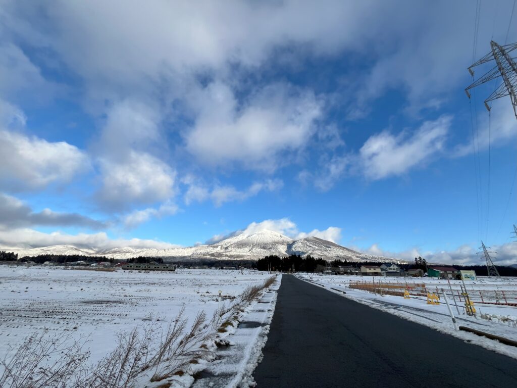 磐梯山の雪景色