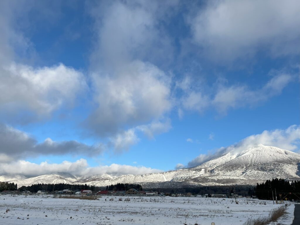 磐梯山の雪景色